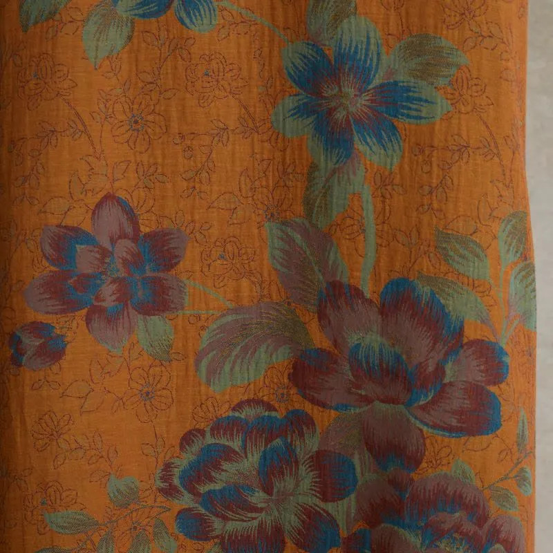 Vintage Pfirsichblüten Baumwollgaze Nachthemd
