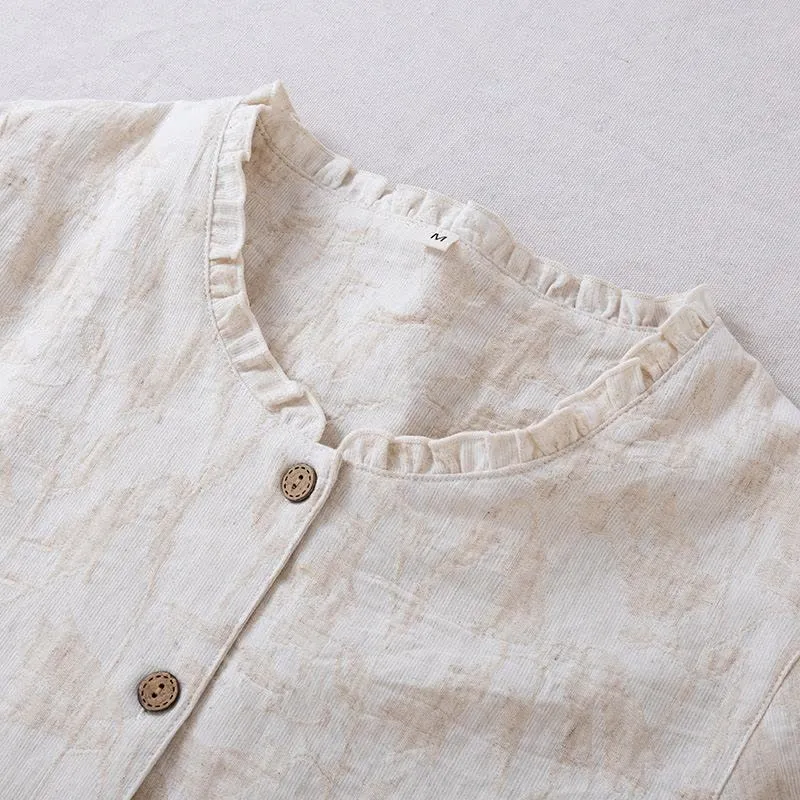 Passendes minimalistisches Loungewear-Set aus Baumwollleinen