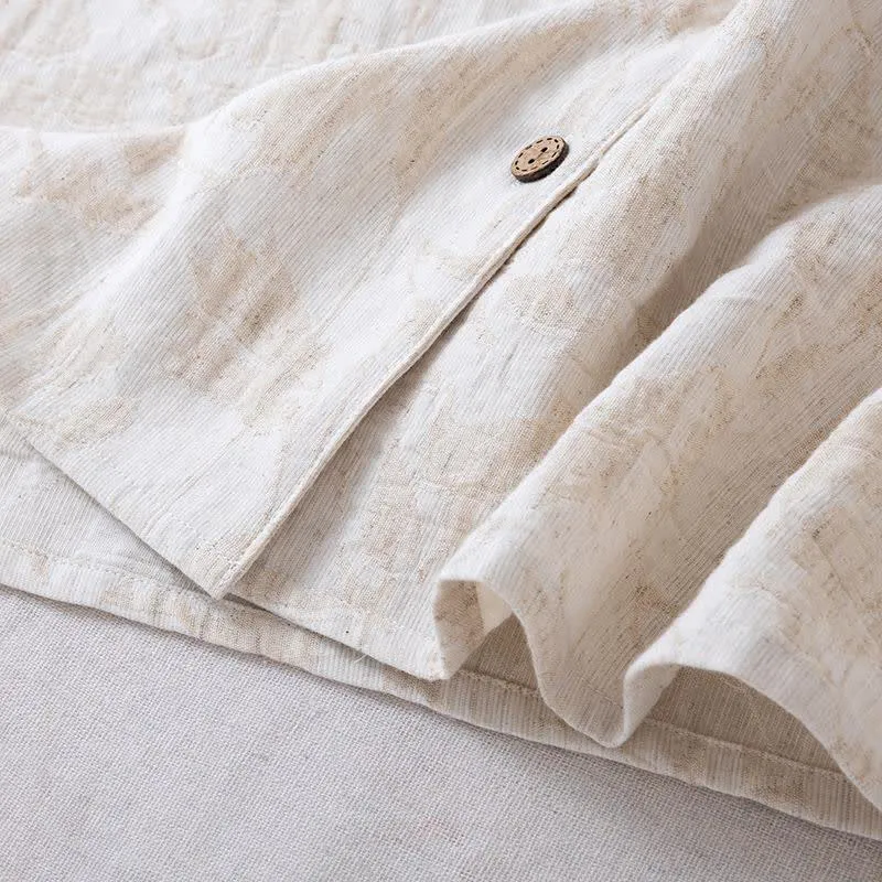 Passendes minimalistisches Loungewear-Set aus Baumwollleinen