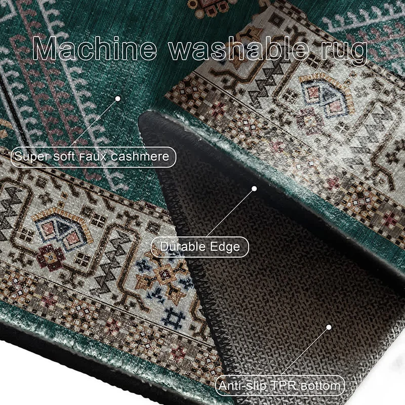 Weicher Teppich im persischen Ethno-Stil im Retro-Stil