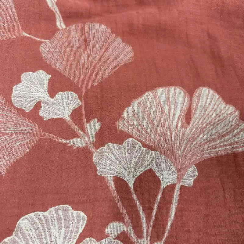 Pyjamashorts aus Jacquard-Baumwolle mit Ginkgoblättern