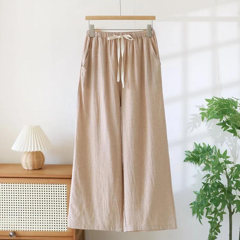 Passende Loungehose aus Baumwollleinen für Paare