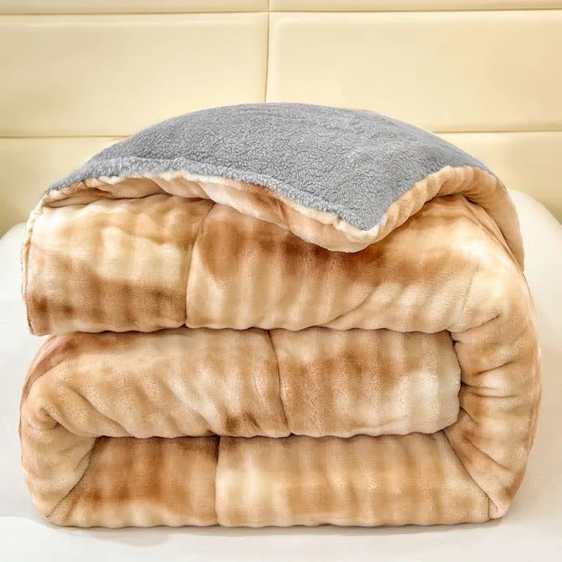 Flauschige, warme Sherpa-Decken mit Farbverlauf