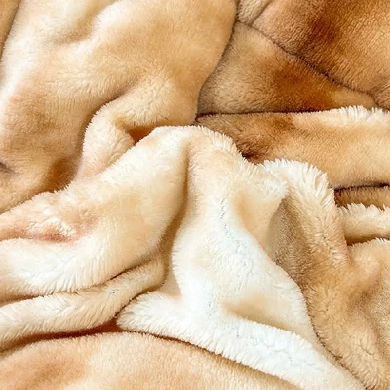 Flauschige, warme Sherpa-Decken mit Farbverlauf