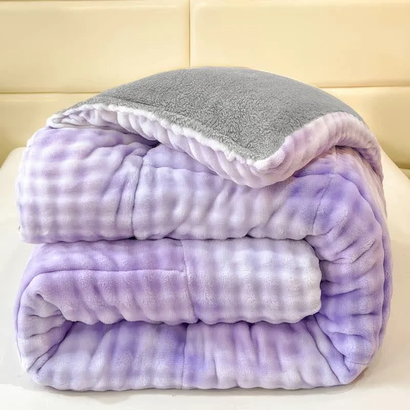 Flauschige, warme Sherpa-Decken mit Farbverlauf