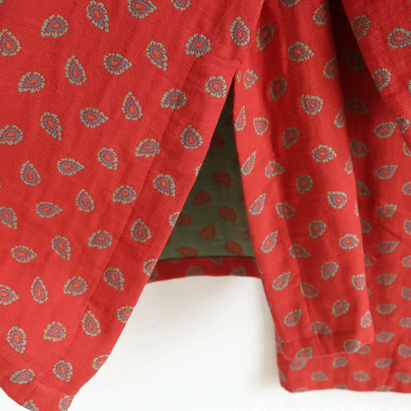 Paisley-inspirierter Jacquard-Pyjama aus Baumwollgaze