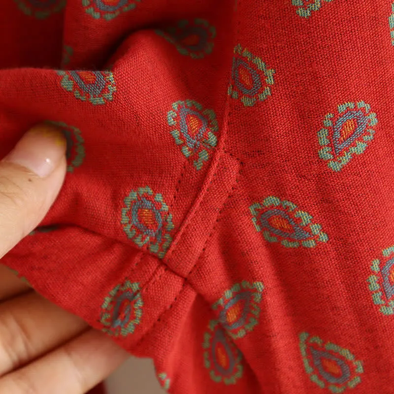 Paisley-inspirierter Jacquard-Pyjama aus Baumwollgaze