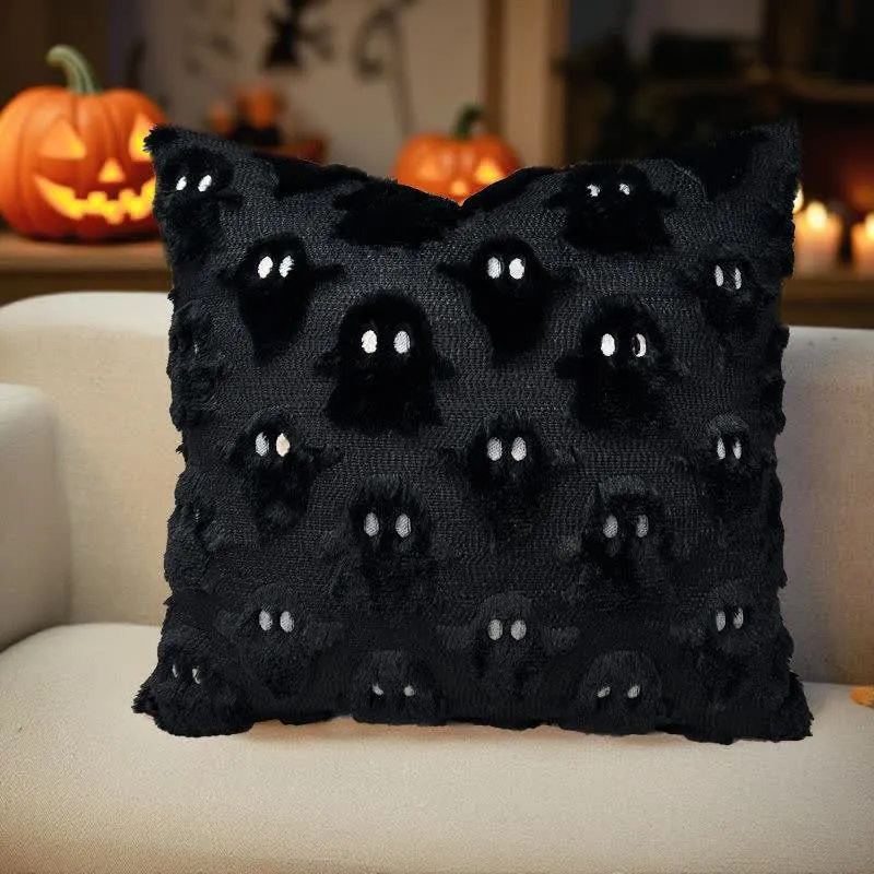 Bestickte Kissenbezüge mit Halloween-Geist (2 Stück)