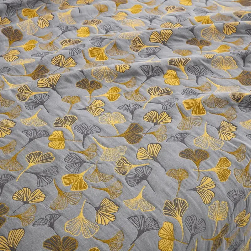 Ginkgo Biloba Bio-Baumwoll-Steppdecke