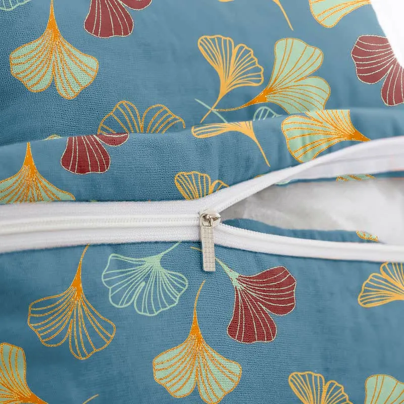 Quadratische Kissenbezüge aus Ginkgo-Biloba-Baumwolljacquard (2 Stück)