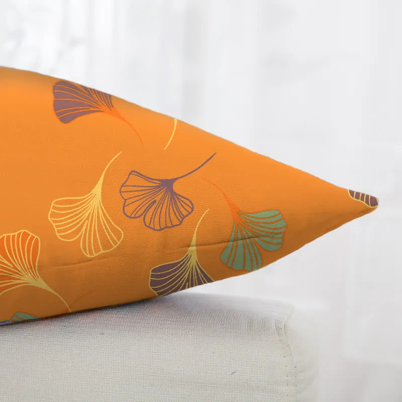 Quadratische Kissenbezüge aus Ginkgo-Biloba-Baumwolljacquard (2 Stück)