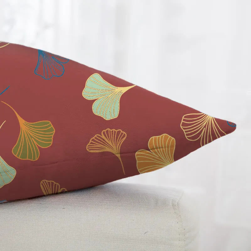 Quadratische Kissenbezüge aus Ginkgo-Biloba-Baumwolljacquard (2 Stück)