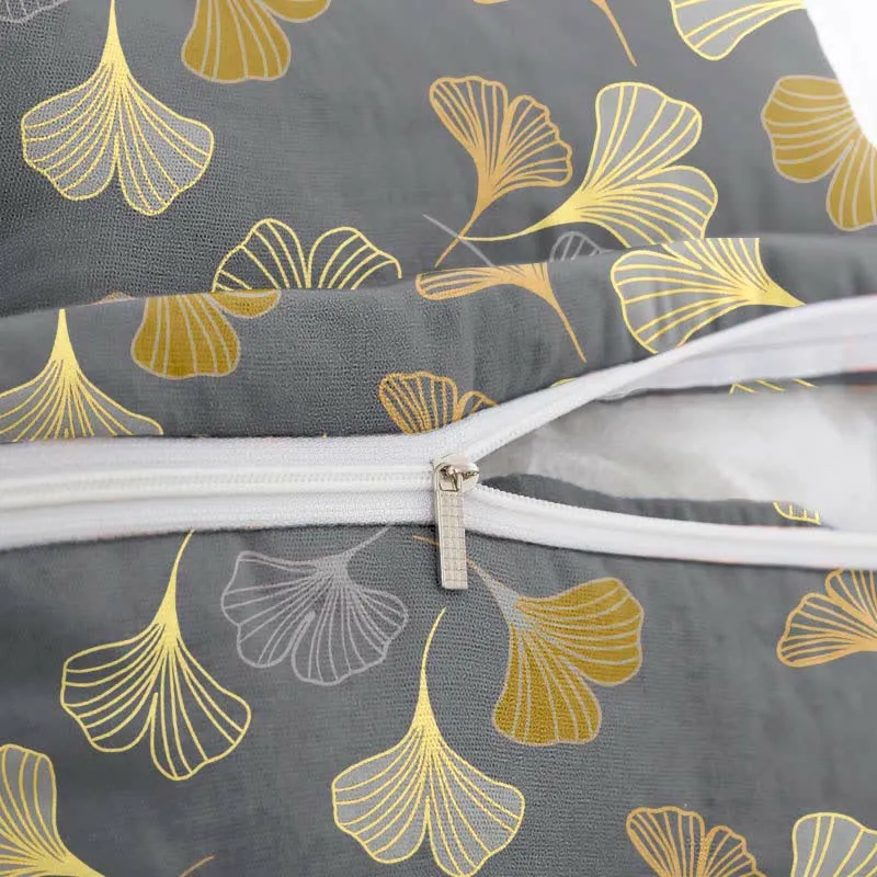 Quadratische Kissenbezüge aus Ginkgo-Biloba-Baumwolljacquard (2 Stück)
