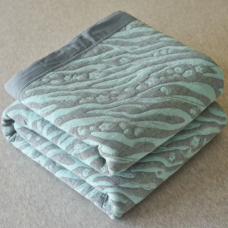 Tagesdecke aus Baumwollmusselin mit Zebramuster