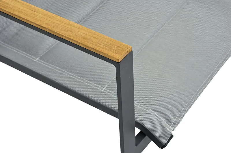 ZEO LIVING Chelsea Stapelstuhl Alu gepaddet silver/black
