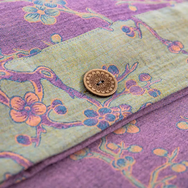 Wintersweet Baumwollgaze-Jacquard-Bettwäscheset (4-teilig)