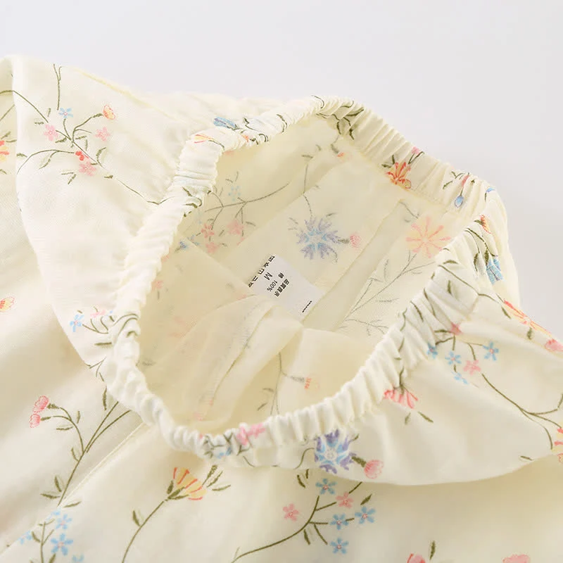 Geblümter Kimono aus Baumwollgaze