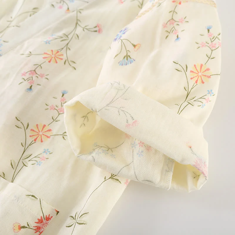 Geblümter Kimono aus Baumwollgaze