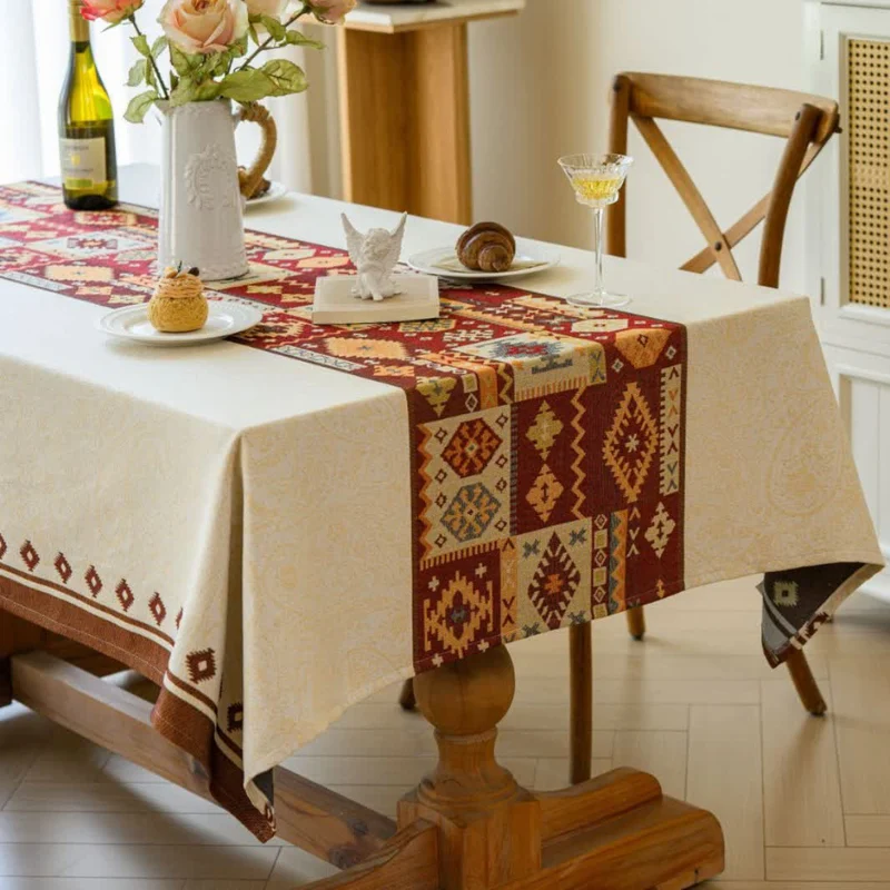 Dekorative Jacquard-Tischdecke im marokkanischen Stil