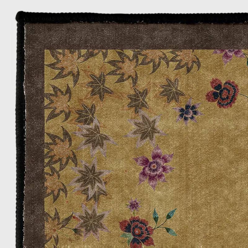 Rutschfester Indoor-Outdoor-Teppich mit floralem Ahornblatt