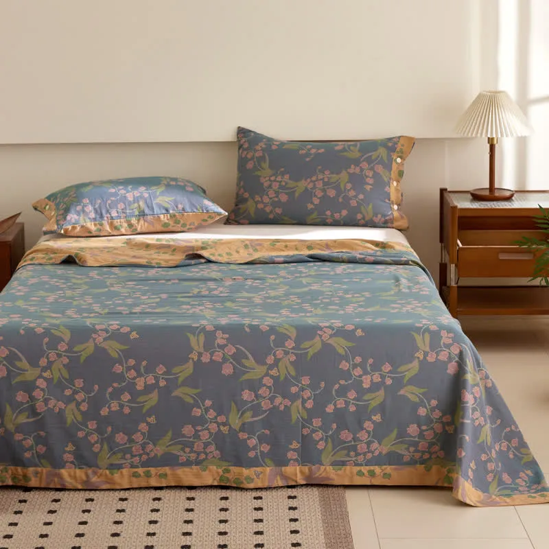 Campanula Wende-Bettdecke aus doppellagigem, garngefärbtem Jacquard aus Baumwolle