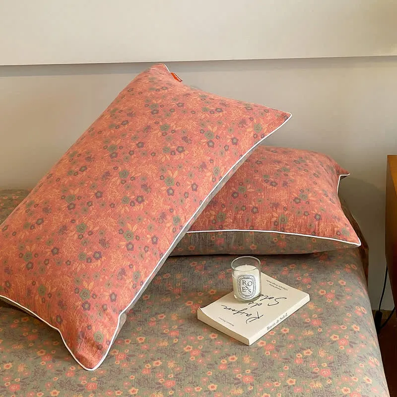 Doppellagige Baumwollgaze-Bettdecke mit Vintage-Blumenmuster