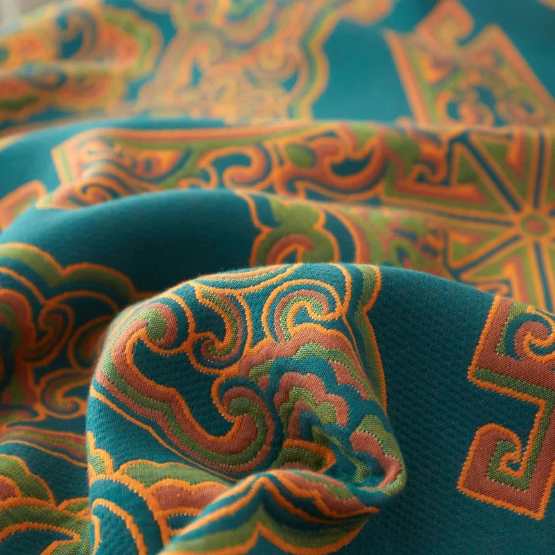 Wende-Bettdecke aus Bambusfaser mit Boho-Blumenmotiv
