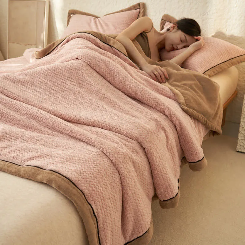 Doppelseitige Fleece-Bettbezugdecke