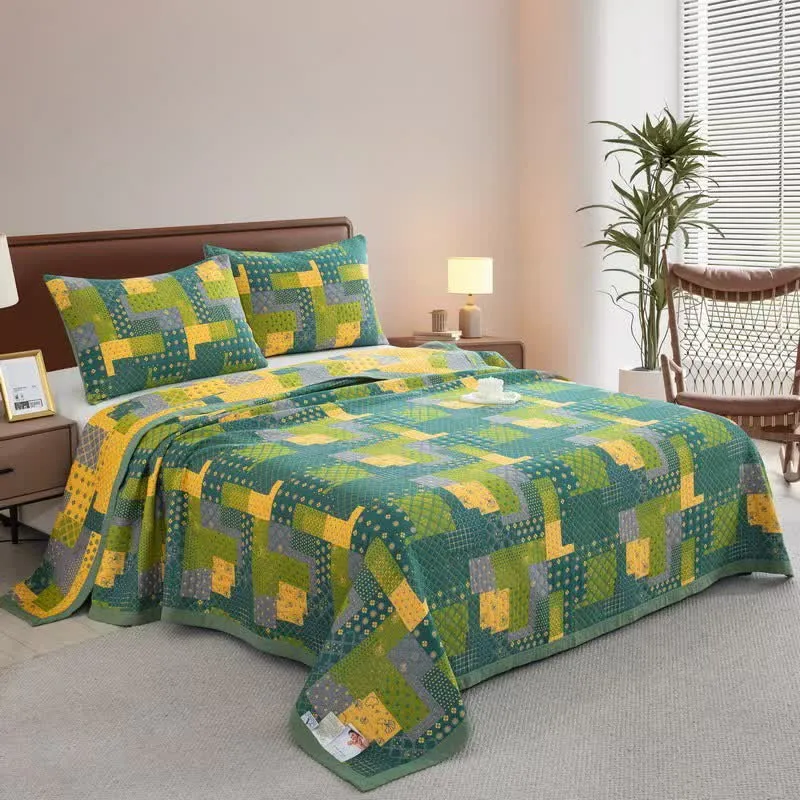 Vintage Patchwork Baumwollgaze Jacquard Bettdecke