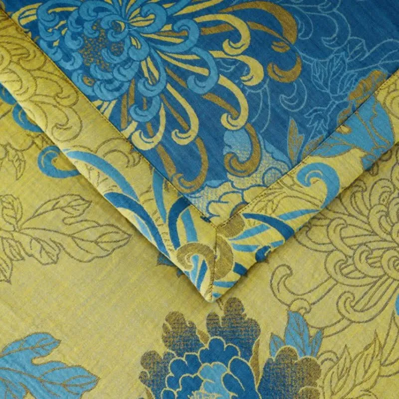 Sommersteppdecke aus reiner Baumwolle mit Doppelgarn im Retro-Jacquard-Stil