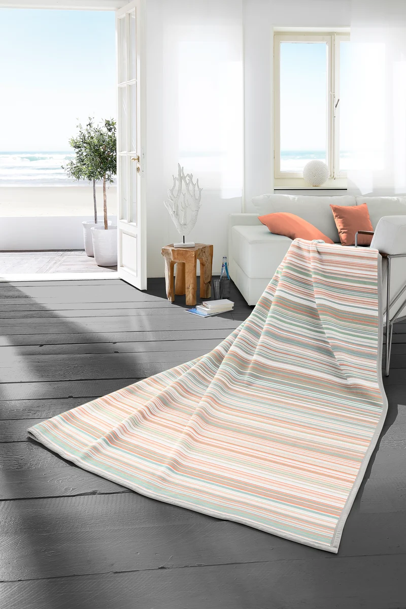 Biederlack Wohndecke 150x200cm Streifen