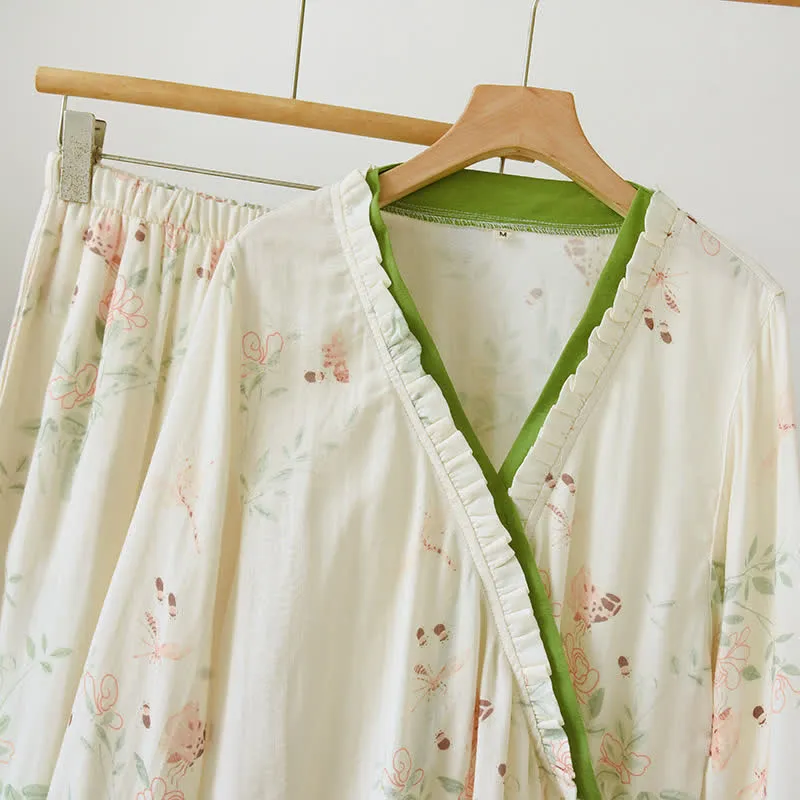 Rustikales Pyjama-Set aus Bambusfaser