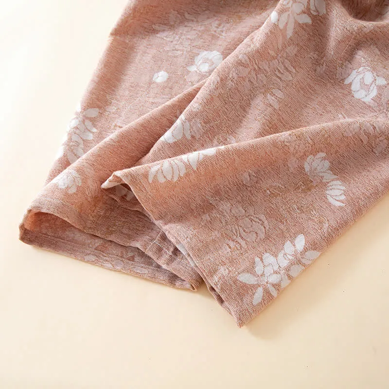 Garngefärbte Loungewear aus Vintage-Jacquard aus Baumwolle mit Perlenknöpfen