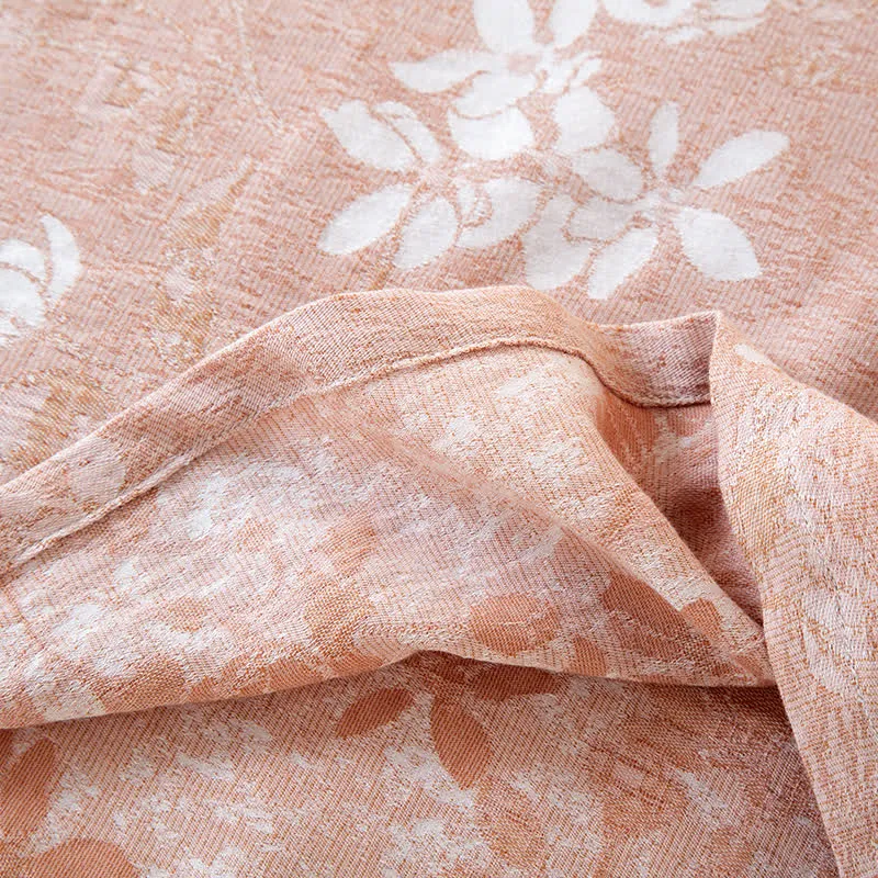 Garngefärbte Loungewear aus Vintage-Jacquard aus Baumwolle mit Perlenknöpfen