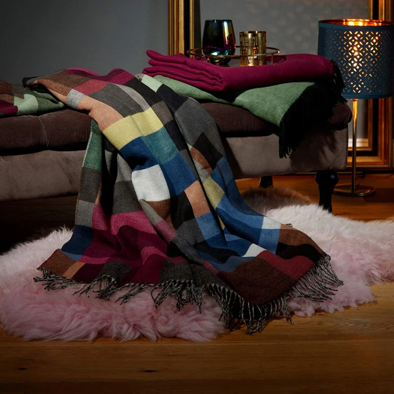 Biederlack Plaid Dark Velvet Facet 130x170cm