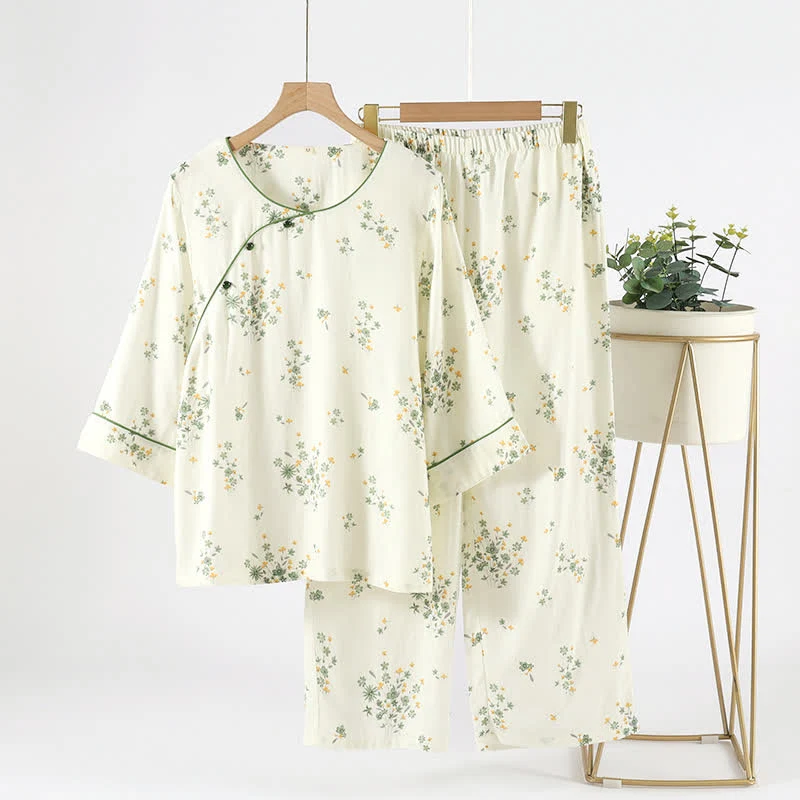 Pastorales Pyjama-Set aus weicher Bambusfaser
