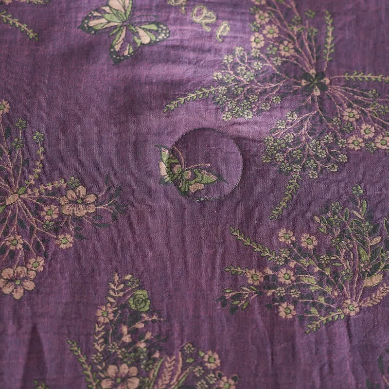 Elegante Schmetterlingsbettwäsche aus Baumwollgaze-Jacquard