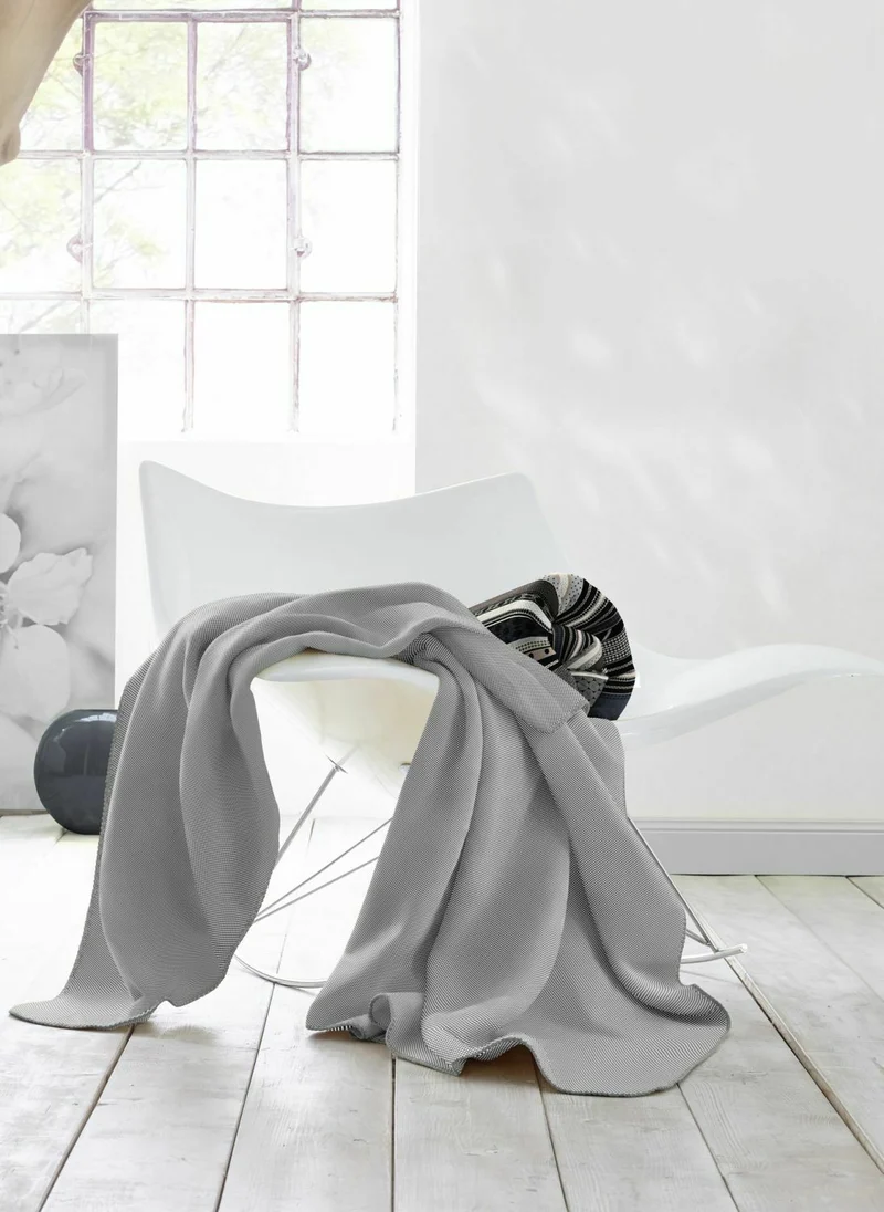 Biederlack Wohndecke Harlem 150x200cm silber