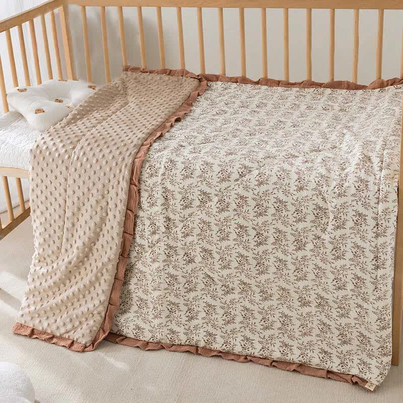 Gemütliche Babydecke aus Baumwolle im Pastoralstil