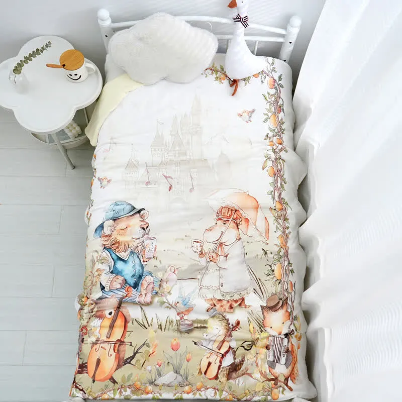 Warme Babydecke aus Baumwolle mit Märchenmotiv