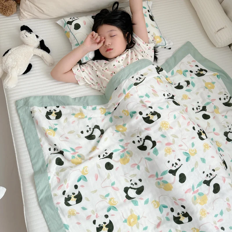 Panda-Steppdecke aus Bambusfaser für Babys und Kleinkinder