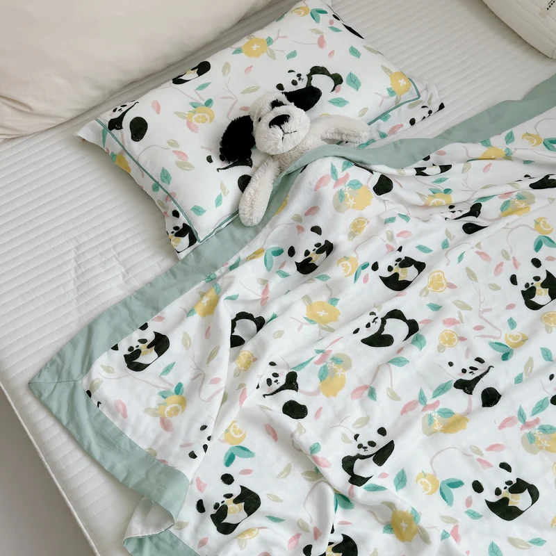 Panda-Steppdecke aus Bambusfaser für Babys und Kleinkinder
