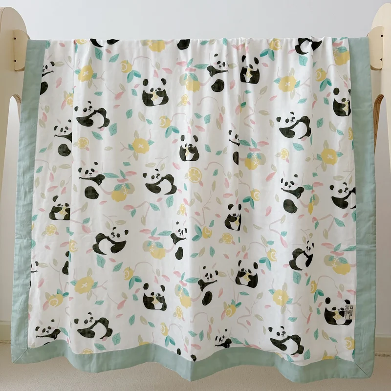 Panda-Steppdecke aus Bambusfaser für Babys und Kleinkinder