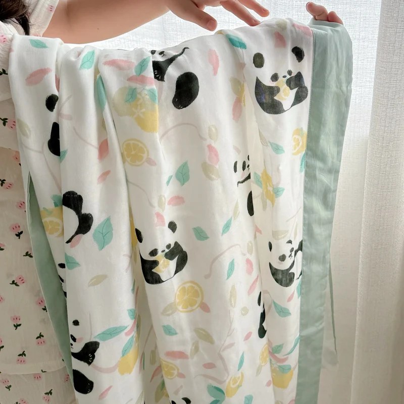 Panda-Steppdecke aus Bambusfaser für Babys und Kleinkinder