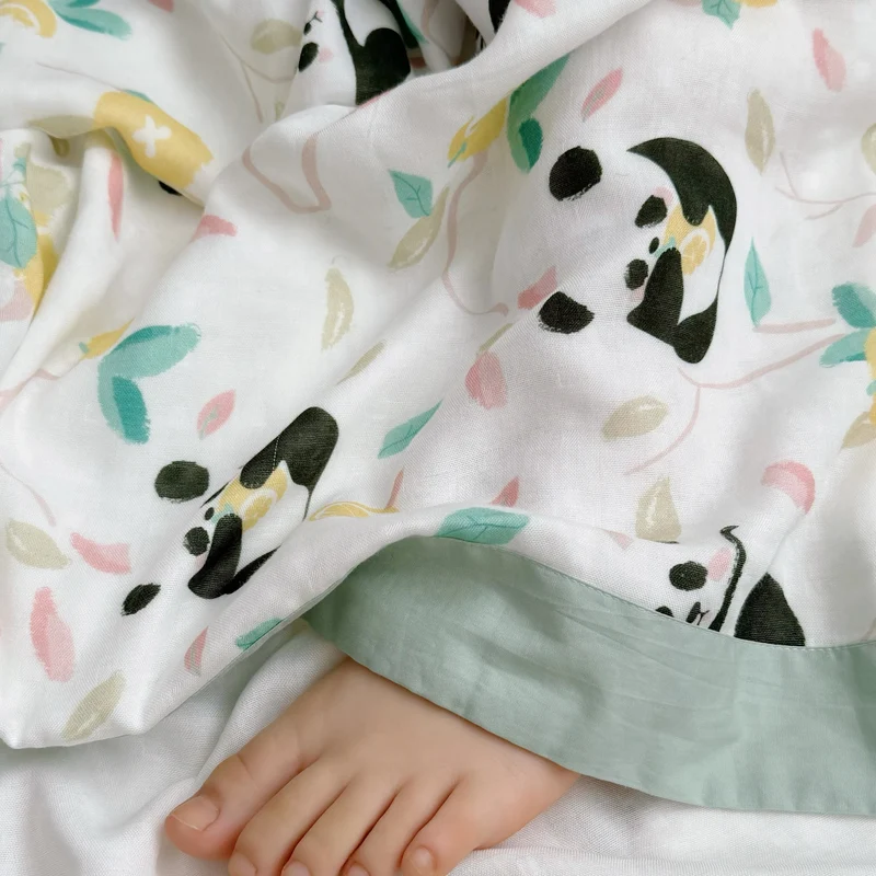 Panda-Steppdecke aus Bambusfaser für Babys und Kleinkinder