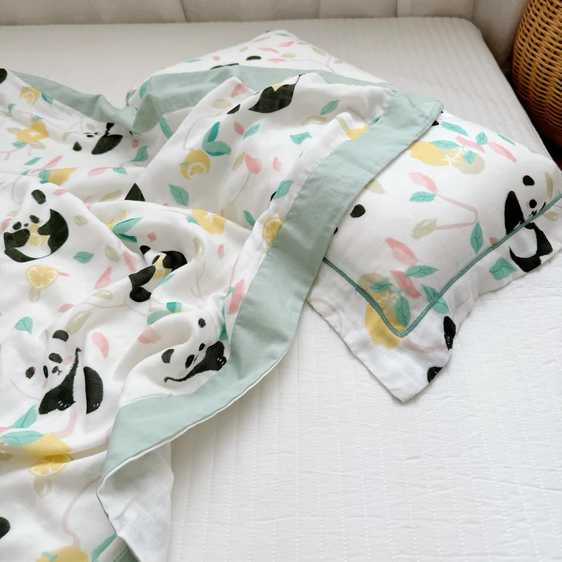 Panda-Steppdecke aus Bambusfaser für Babys und Kleinkinder
