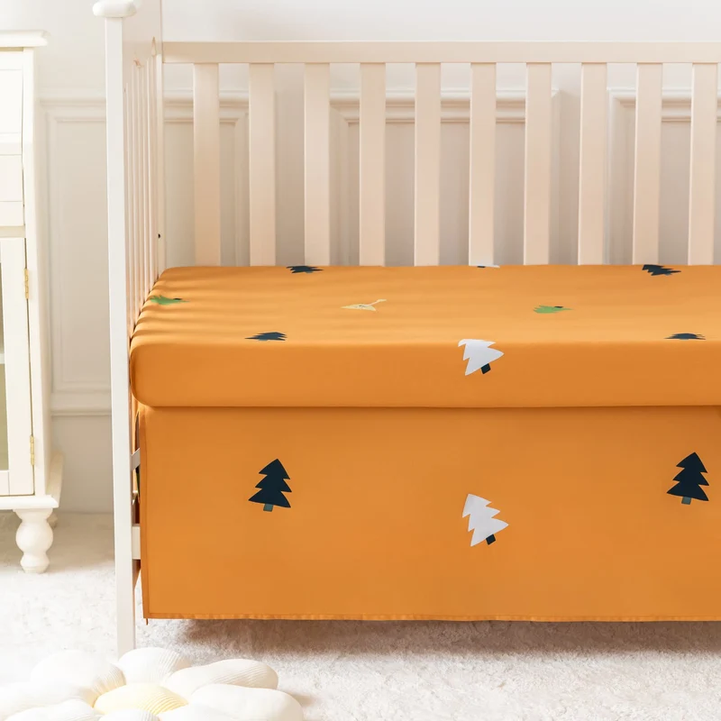 Bettwäscheset für Kinderbett aus Baumwolle mit Tiermotiven im Waldmotiv (3-teilig)