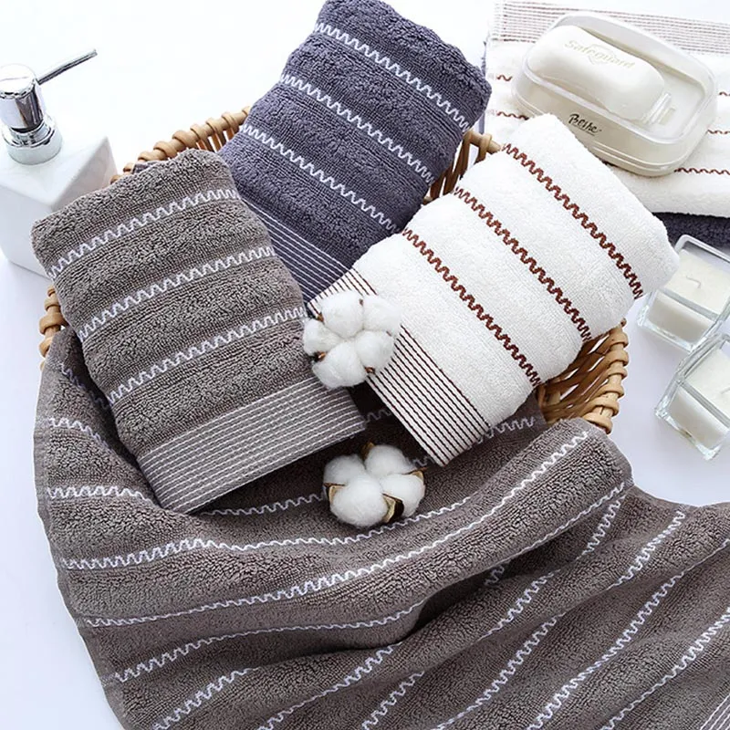 Ownkoti Gestreiftes Badetuch-Badetuch-Set