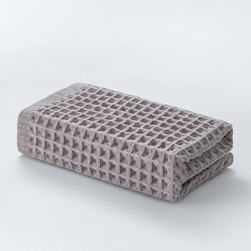 Ownkoti Einfaches Handtuch aus Baumwolle mit Waffelmuster (3 Stück)