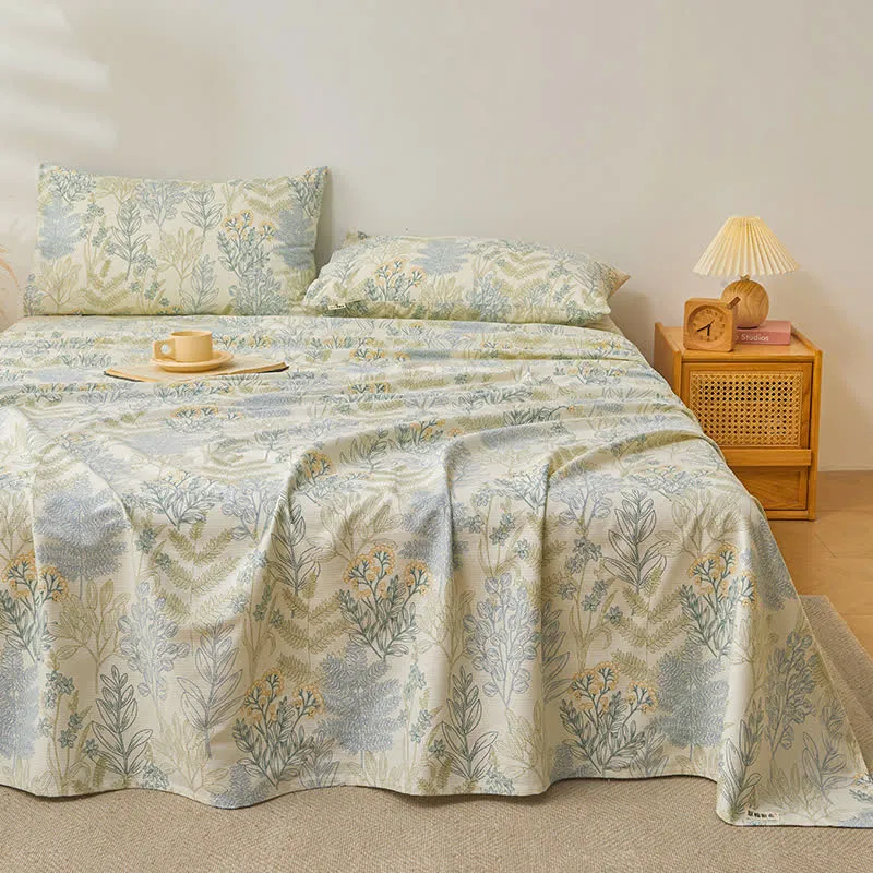 Elegante, weiche Bettdecke aus reiner Baumwolle mit Blumenmuster